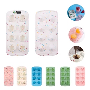 8-Cavity 3D Logo Cake Mold Eco-Friendly Silicone Ice Cube Tray